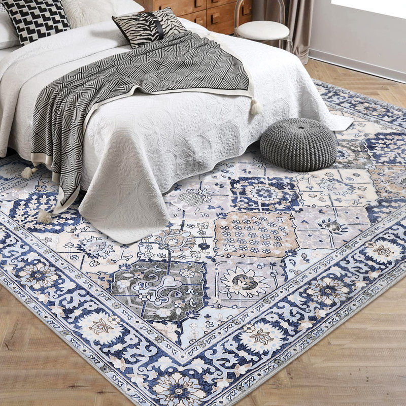 Tapis marocain rectangulaire moderne Alanie, Rectangle 8 pi x 10 pi