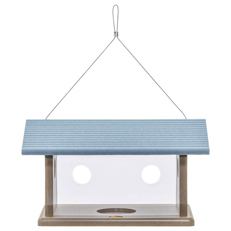 Recycled Bluebird Hopper Bird Feeder
