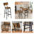 Bar Table Set With Wine Bottle Storage Rack Rustic Brown
