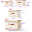 Boîtes de 4 bacs de rangement avec couvercles Boîtes de rangement décoratives Panier de rangement pliable en tissu-1703379252