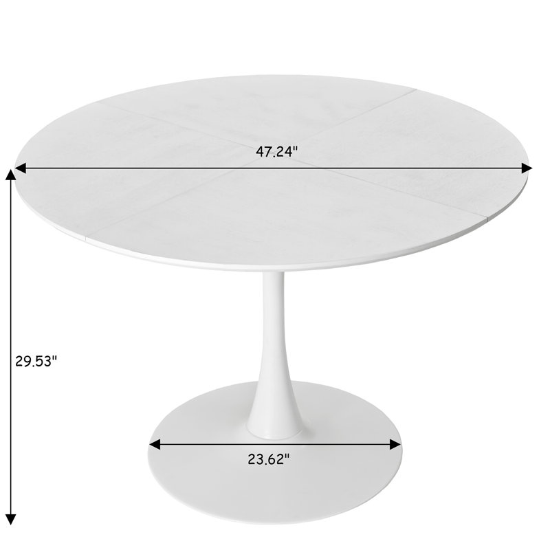 VEMSTKOJ Modern Round Dining Table,Four Patchwork Tabletops With Color Solid Wood Grain Table Top,Metal Base Dining Table, End Table Leisure Coffee Table
