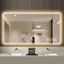 Miroir de salle de bain 48 po x 32 po avec lumières à DEL - brouillard, option à intensité variable 3 couleurs, fixation murale, horizontale et verticale, verre trempé, support à finition corrodable, matériau résistant à la corrosion