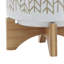 PLATEAU DE 8 po AVEC SUPPORT EN BOIS, BEIGE