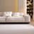 White Microfiber Modular Sofa cushion Loveseat