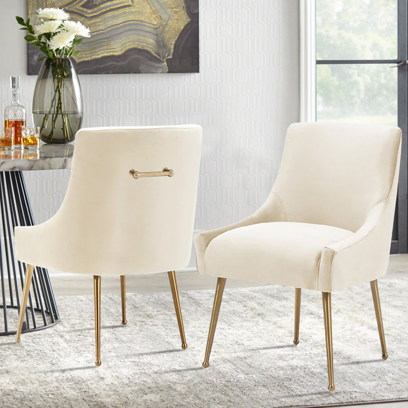 Magallanes Velvet Upholstered Side Chair, Beige