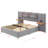 Upholstered Platform Bed With Two Outlets,USB Charging Ports, Two Bedside Pillows And Storage Shelves-105445240-105445247