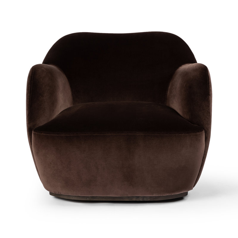 Julius Swivel Chair, Surrey Cocoa Velvet