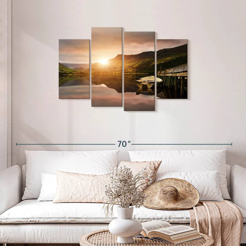 Mehar Boat At The Dock, 27" H x 43" W