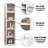 91-in Tall Wooden Bookcase Shelf-1584750695-1584750690
