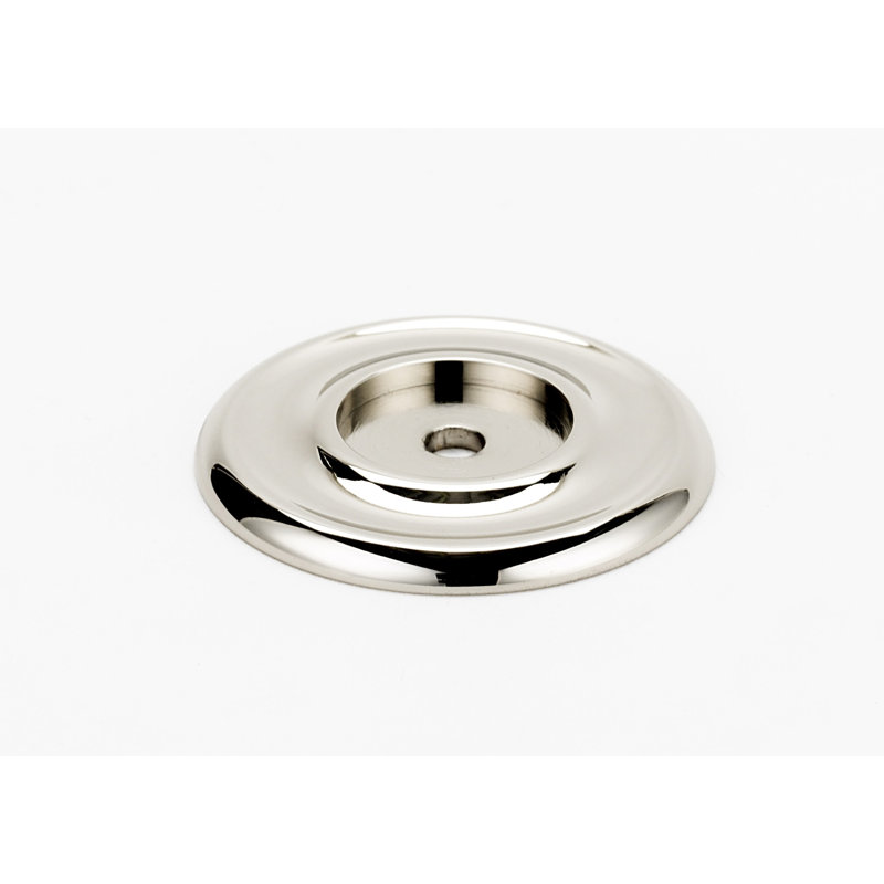 Plaque traditionnelle, Nickel poli, H 1,75 po x l 1,75 po x P 0,19 po