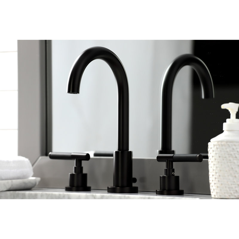Robinet de salle de bain espacé avec ensemble de drain Kaiser, Bronze huilé