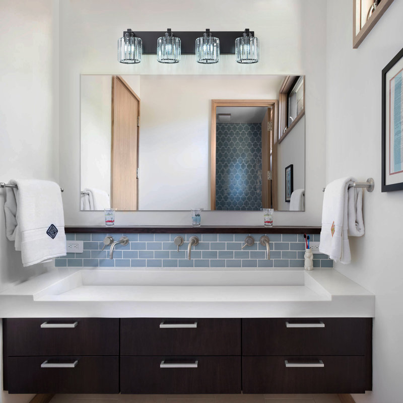 Éclairage pour meuble-lavabo Paislyn, Noir mat, 4