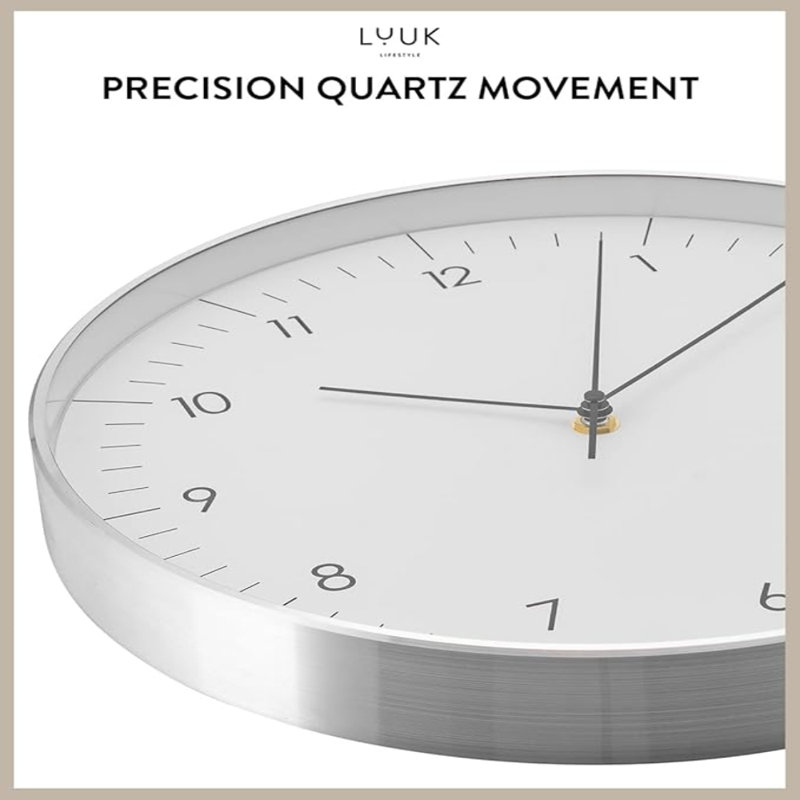 Horloge murale moderne sans tache LUUK