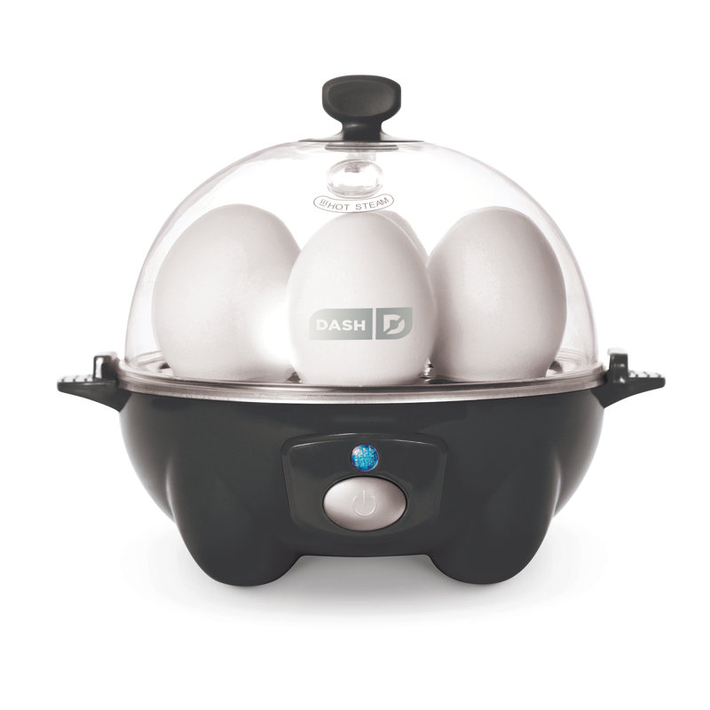 Black Electric 6-Egg Capacity Rapid Egg Cooker