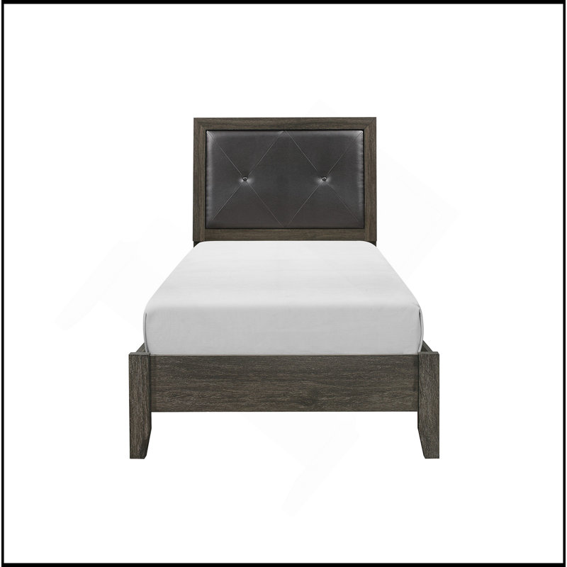 Dark Gray Finish Bed, Twin