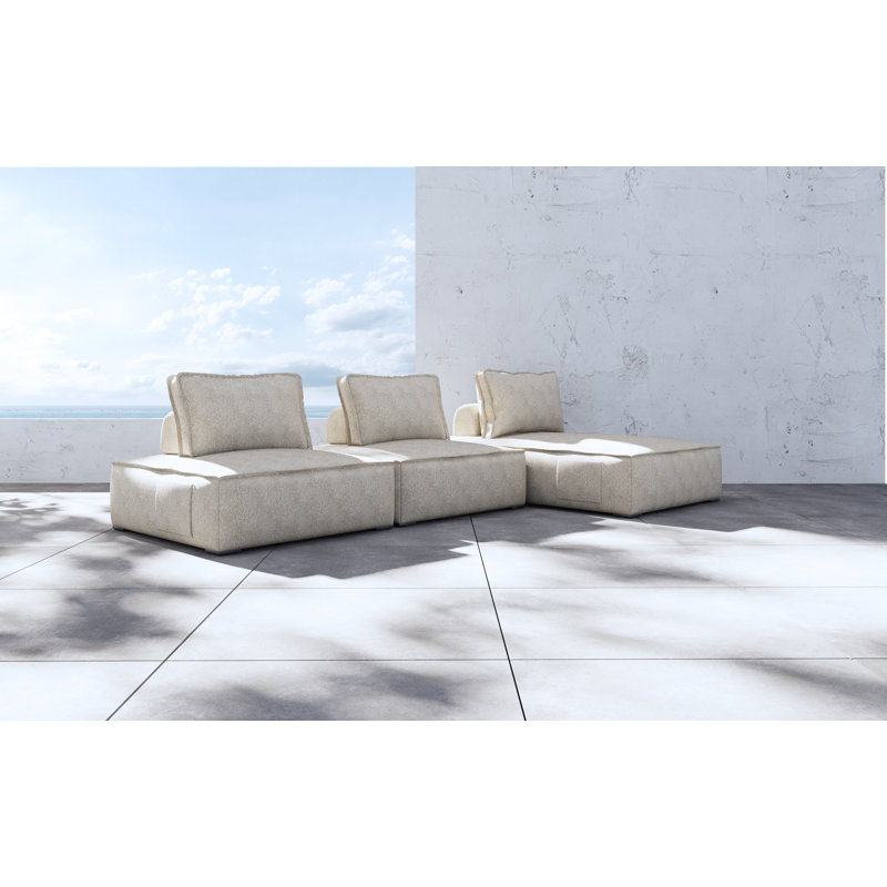 Canapé d'extérieur modulaire texturé 03 po Mirri