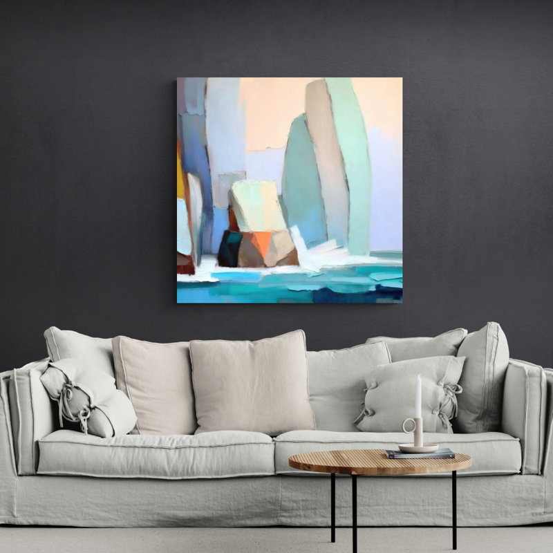 "Paysage 45" sur toile, H 24 po x l 24 po