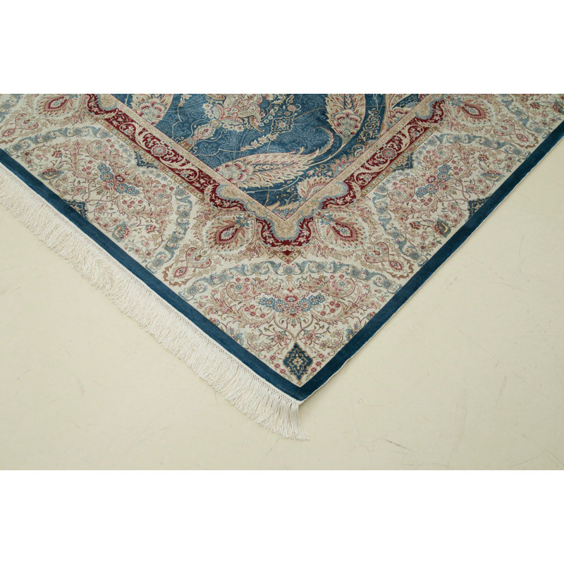 Tapis traditionnel touffeté à la main 6 pi 6 po x 9 pi 6 po Antep