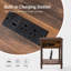 Ensemble de 2 tables d'appoint Abigail de style transitionnel, en bois massif, avec station de recharge intégrée-495221311