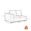 Causeuse modulaire incurvée 2 places avec accoudoir gauche et 2 coussins, rembourré entièrement en mousse, sans assemblage requis-503381834