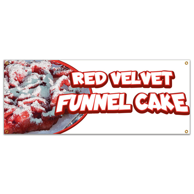 Bannière de gâteau rouge en velours