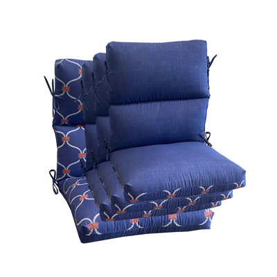 Outdoor 4.5'' Dining Chair Seat / Back Cushion
