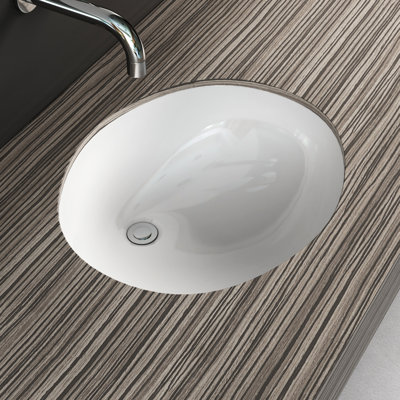 Cantrio Porcelein Bathroom Sink with 19.75" x 16.06" x 7.5" Dimensions