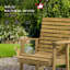 Chaise berçante d'extérieur en bois massif Brainley