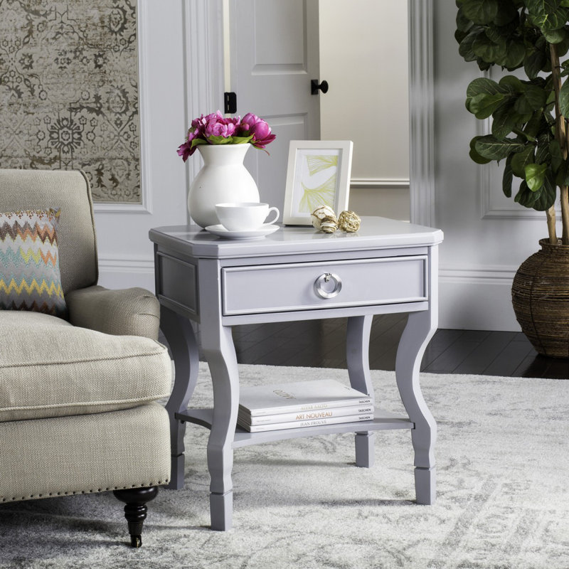 Table de chevet 24 po Elegant Desirat, Gris
