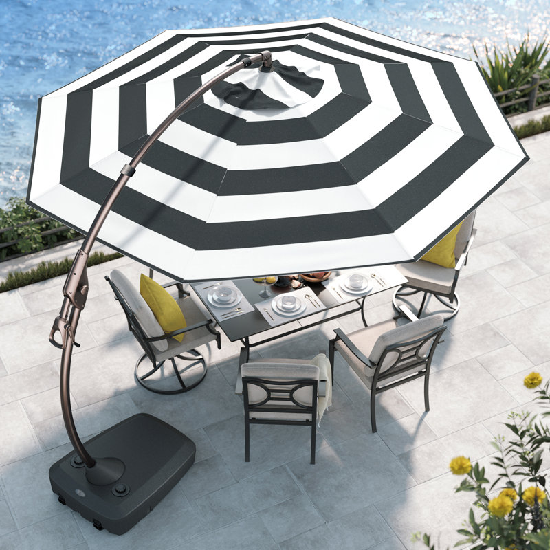 Furio 11' Detachable Offset Patio Cantilever Umbrella With Base
