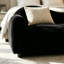 Chaise longue minimaliste en tissu noir-693983336