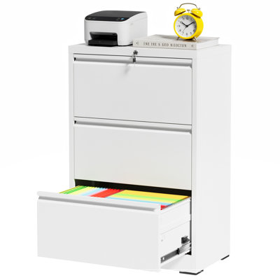 3 Drawer Lateral File Cabinet with Lock