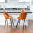 Culloden 26" 360° Swivel Upholstery PU Leather Counter Height Bar Stools for Kitchen Bar-1626599017