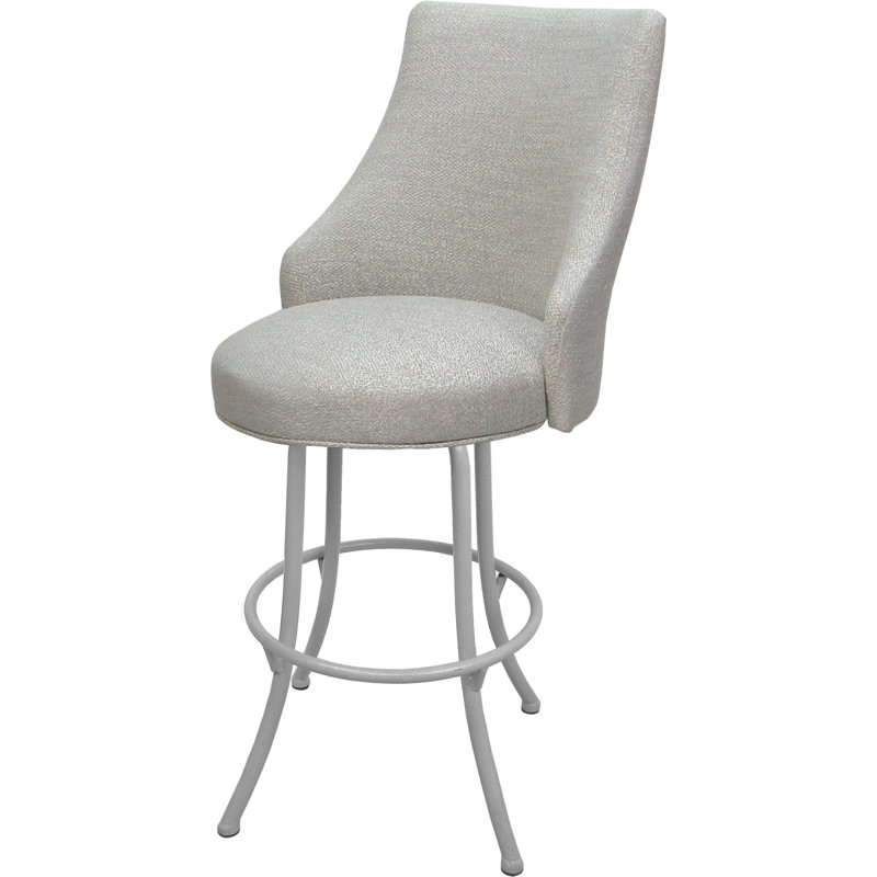Tabouret de bar pivotant en métal ou très grand tabouret, Blanc, Très haute (assise de 34 po de hauteur)