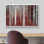 Aspen Birch White Birch Trees with Autumn Red Leaves Nature Forest Wilderness Realism, décor rustique sur toile-97559034-97559030