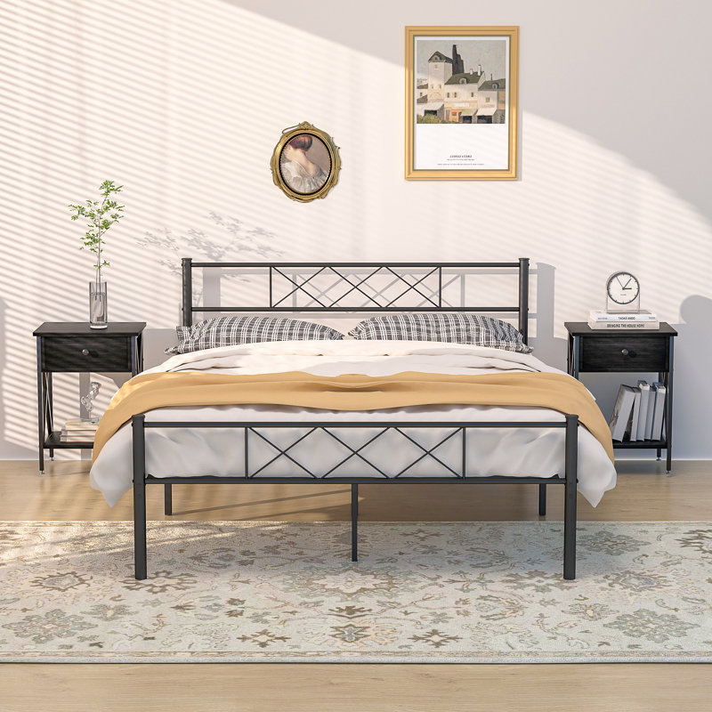 Ensemble de chambre à coucher Kempst, Noir, Complète