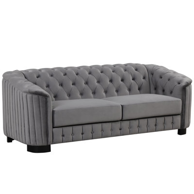 Jeanneke 82'' Velvet Rolled Arms Sofa -  Latitude RunÂ®, 51F6EF47335642B981C408E2451FEBDD