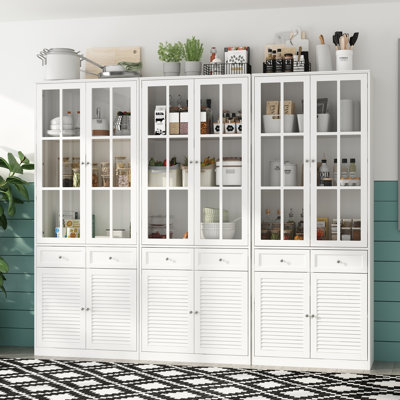 Lazo Kitchen Pantry Storage Cabinet With Adjustable Shelf by Hokku Designs