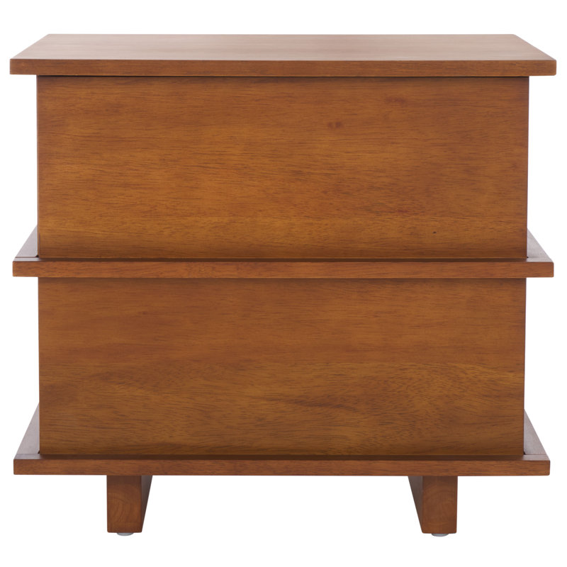 Table de chevet 2 tiroirs Sabastion, Noyer