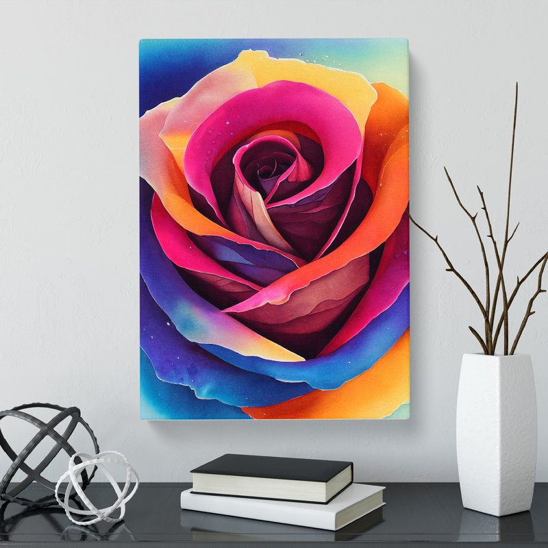 Watercolour Rose Flower Vol.1 - Wrapped Canvas, 60cm H x 40cm W x 3cm D