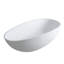 Baignoire autoportante de 59 po à surface solide, baignoire autoportante en résine de pierre fabriquée à la main de luxe avec trop-plein et bonde escamotable
