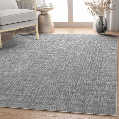 Tapis gris à motif géométrique moderne Nuzzo Nightscape