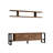 Modern TV Stand with Wall Shelf, Atlantic Pine Color, 63.0 x 17.7 x 11.8 inches | 100% Melamine Coated Particle Board & 100% Metal Frame, Stylish Industrial Design, Perfect for Living Room & Entertainment Spaces