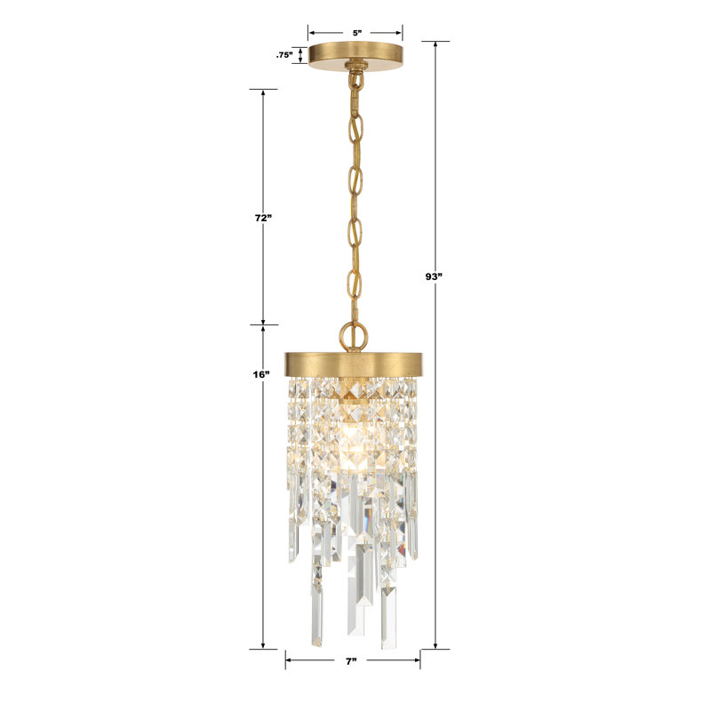 Clintonville 1 - Light Antique Gold Empire Pendant