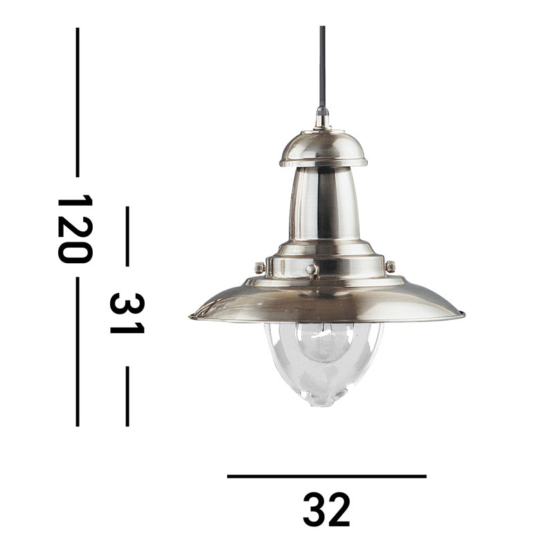 Coral 1 - Light Single Pendant, Satin Silver