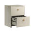 Classeur latéral de couleur beige, offrant un rangement efficace pour les documents de format lettre et légal, finition gris moderne, fonction de verrouillage, tiroirs pleine extension lisses, surface supérieure, dimensions compactes,