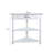 Retro style space saving triangular corner table with drawers and three tiered shelves suitable for corner bedrooms, living rooms, kitchens-594865918-594865914
