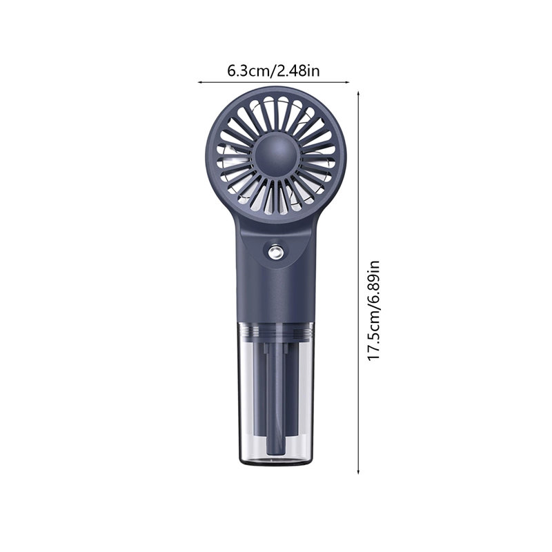 Sécheuse pliable, vaporisateur de remplissage d'eau, petit ventilateur portatif, Bleu très foncé