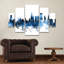 Michael Tompsett «Chicago Illinois Skyline II», ensemble de panneaux à losanges