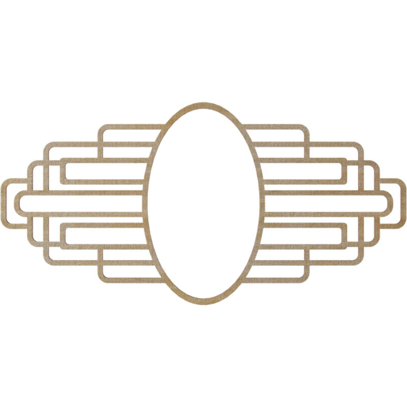 Médaillon de plafond en bois ajouré Elizabeth, Hickory, H 14 po x l 28 po x P 0,25 po